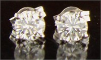14kt Gold Brilliant 2/3 ct Diamond Stud Earrings