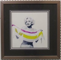 Marilyn Monroe Stripped Scarf by Bert Stern