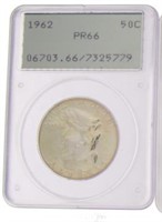 1962 PR66 GEM Franklin Silver Half Dollar