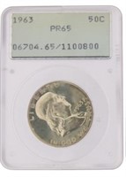 1963 PR65 GEM Franklin Silver Half Dollar