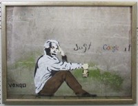 Just Google It on Canvas by Banksy