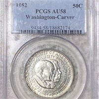 1952 Washington/Carver Half Dollar PCGS - AU58