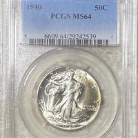 1940 Walking Half Dollar PCGS - MS64