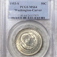 1953-S Washington/Carver Half Dollar PCGS - MS64