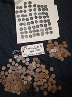 282 Lincoln wheat pennies cents 1940s steel S mint