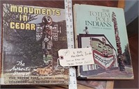 2 rare old HB books native american totem poles