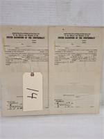 (2) Laminated Documents, Civil War Era