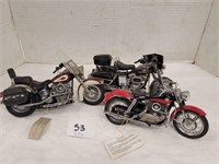 (3) HarleyDavidson Precision Die-Cast Scale Models