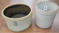(2) Stoneware Crocks