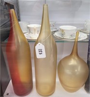 (3x) Blown Glass Vases