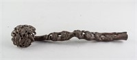 Chinese Fine Wood Carved Ruyi Pine Scepter