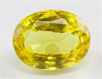 8.35ct Oval Cut Yellow Natural Yellow Topaz GGL