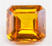 6.90ct Emerald Cut Golden Natural Sapphire AGSL