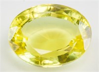 11.10ct Oval Cut Yellow Natural Sapphire GGL