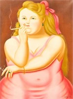 Fernando Botero Colombian Oil on Canvas