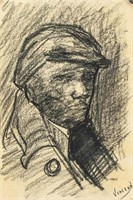 Dutch Charcoal on Paper Signed Vincent