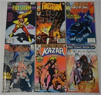 6 pcs Vintage Comic Books - Kazar / Firestorm +