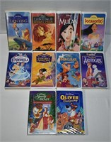 10 pcs Masterpiece Disney VHS Classic Movies
