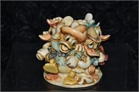 Vtg Donald Duck Porcelain Lidded Trinket Box