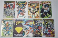 9 pcs Vintage Reign Of Superman Comic Books