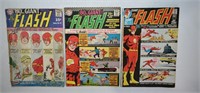 3 pcs .25c Flash Comic Books