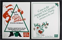 Vintage McDonald's Dinner With Santa & Party Board