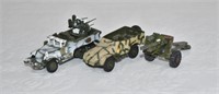 3 pcs Die Cast Army Vehicles