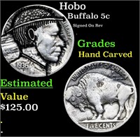 Hobo Buffalo 5c Grades Hand Carved