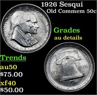 1926 Sesqui Old Commem 50c Grades AU Details