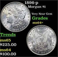 1896-p Morgan $1 Grades Choice+ Unc