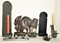 Tin Punch Out Candle Holders and Sconces