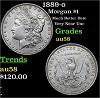 1889-o Morgan $1 Grades Choice AU/BU Slider