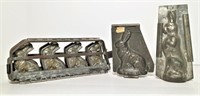 Antique Chocolate Mold Rabbits