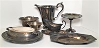 Silver Finish Serving Bowls and Trays
