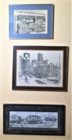 Three Framed Prints of Seattle