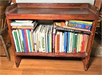 Antique Wood Book Case with Open back