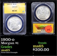 1900-o Morgan $1 Graded ms65