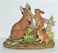 “Rabbit Family” Ceramic Figurine