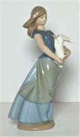 NAO/Lladro Porcelain Girl & Rabbit