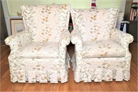 Two easy Chairs in Matching Fabric