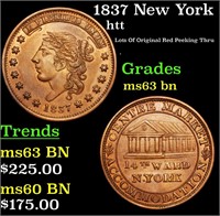 1837 New York htt Grades Select Unc BN