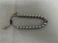 Adjustable Hematite & Tigers Eye Bracelet