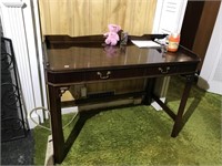 Mahogany 1 Drawer Desk with Chair