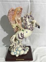 Composite Angel Figurine with unicorn