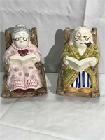 Pair of Porcelain Music Box Figurines