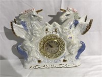 Porcelain Unicorn Clock Battery Operated