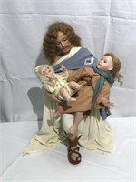Porcelain Jesus and Children Figurine