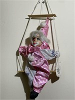 Porcelain  Swinging Clown