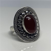 STERLING SILVER CABOCHON RING