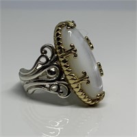 STERLING SILVER BRACELET AND SHELL RING